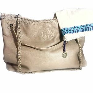 Tory Burch Marion large Slouchy Tote tan